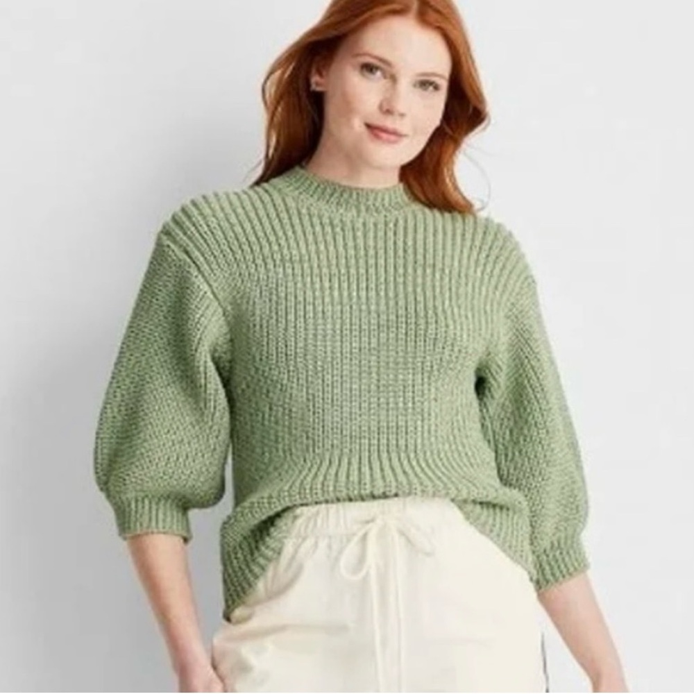 Women's Green Knit Future Collective Sweater